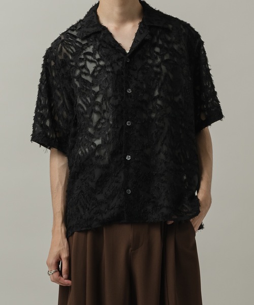 CASPER JOHN(キャスパージョン)の「Fringe sheer shirts/フリンジシアーシャツ(シャツ/ブラウス・メンズ・ブラック/グリーン/ライトグレー/ピンク・MEDIUM/LARGE/SMALL/X-SMALL)」の14枚目の写真