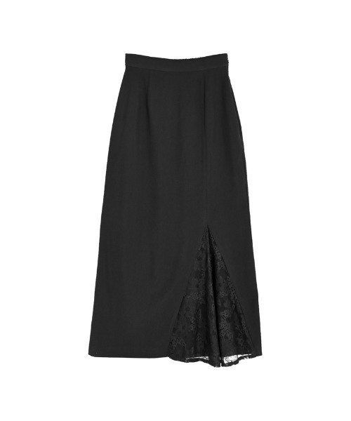 Re:EDIT（リエディ）の「[2026S/S COLLECTION][低身長サイズ有]ツイルレースドッキングスカート（スカート・レディース・チャコールグレー/ブラック・SHORT/MEDIUM/LARGE）」の15枚目の写真