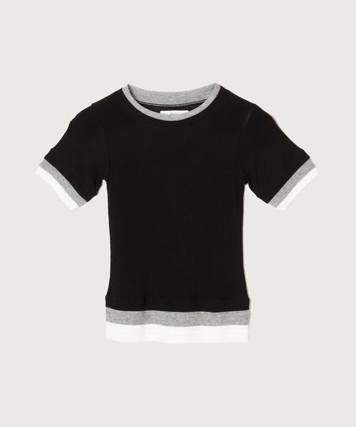 G.V.G.V.(ジーヴィージーヴィー)の「LAYERED H/S TOP(Tシャツ/カットソー・レディース・ブラウン/ブラック・ONE SIZE)」の7枚目の写真