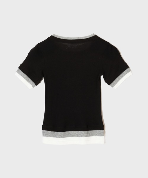 G.V.G.V.(ジーヴィージーヴィー)の「LAYERED H/S TOP(Tシャツ/カットソー・レディース・ブラウン/ブラック・ONE SIZE)」の6枚目の写真