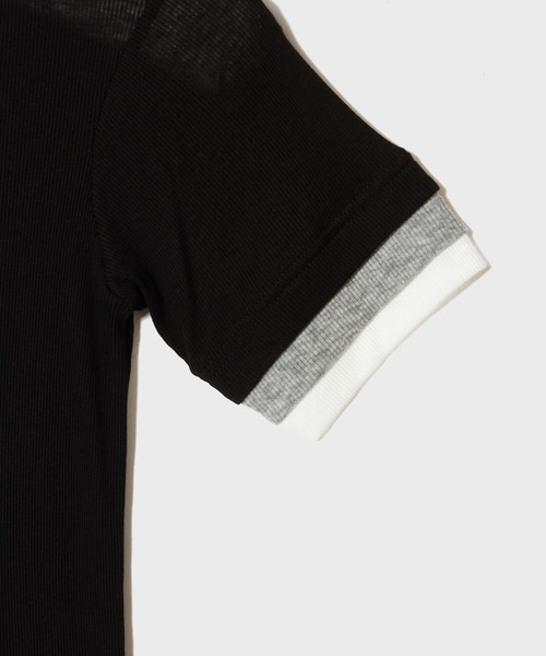 G.V.G.V.(ジーヴィージーヴィー)の「LAYERED H/S TOP(Tシャツ/カットソー・レディース・ブラウン/ブラック・ONE SIZE)」の5枚目の写真