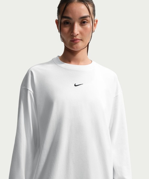 NIKE（ナイキ）の「ナイキ NIKE ナイキ  NSW クラシック OS L/S Tシャツ（Tシャツ/カットソー・レディース・ブラック/ホワイト・M/L）」の5枚目の写真