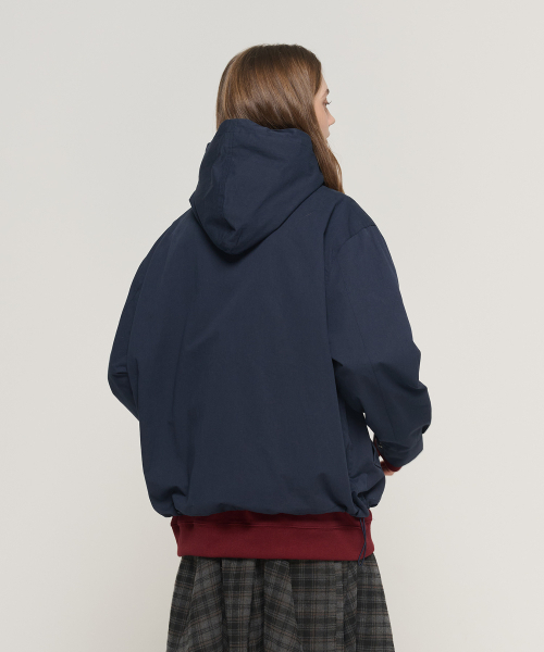 CARGOBROS FOR WOMAN(カーゴブロスフォーウィメン)の「エッセンシャルコットンオーバーフィットフードパーカージャケット(ネイビー)(ブルゾン・レディース・その他・FREE)」の3枚目の写真