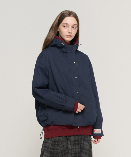 CARGOBROS FOR WOMAN(カーゴブロスフォーウィメン)の「エッセンシャルコットンオーバーフィットフードパーカージャケット(ネイビー)(ブルゾン・レディース・その他・FREE)」の4枚目の写真
