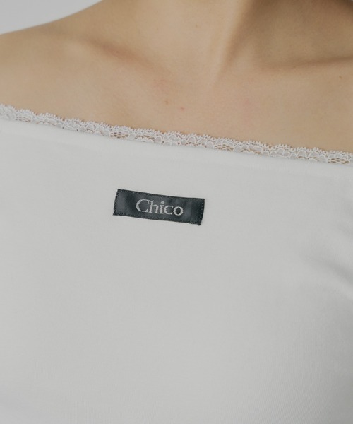 Chico（チコ）の「カップ付きレースコンパクトトップス（Tシャツ/カットソー・レディース・グレー/ブラック/アイボリー/ピンク・SMALL/MEDIUM）」の17枚目の写真