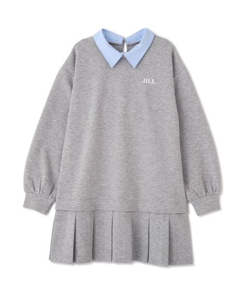 【完売品】新品タグ付 JILL スウェットプリーツワンピ グレー スウェットプリーツミニワンピース（ワンピース）｜JILL by JILL
