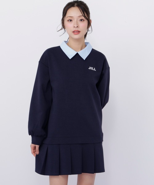 JILL by JILL STUART（ジルバイジルスチュアート）の「スウェットプリーツミニワンピース（ワンピース・レディース・ネイビー/ブラック/グレー・FREE）」の6枚目の写真