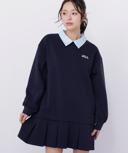 JILL by JILL STUART（ジルバイジルスチュアート）の「スウェットプリーツミニワンピース（ワンピース・レディース・ネイビー/ブラック/グレー・FREE）」の5枚目の写真