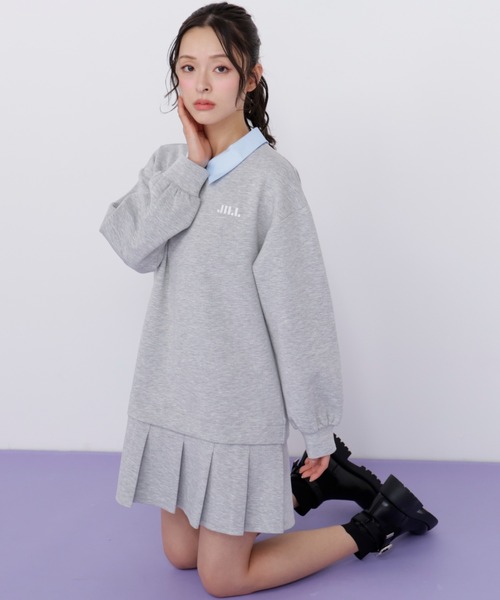 JILL by JILL STUART（ジルバイジルスチュアート）の「スウェットプリーツミニワンピース（ワンピース・レディース・ネイビー/ブラック/グレー・FREE）」の11枚目の写真