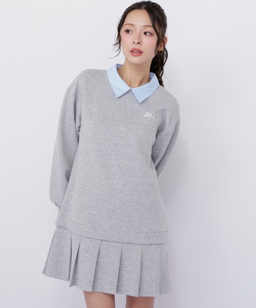 JILL by JILL STUART（ジルバイジルスチュアート）の「スウェットプリーツミニワンピース（ワンピース・レディース・ネイビー/ブラック/グレー・FREE）」の13枚目の写真