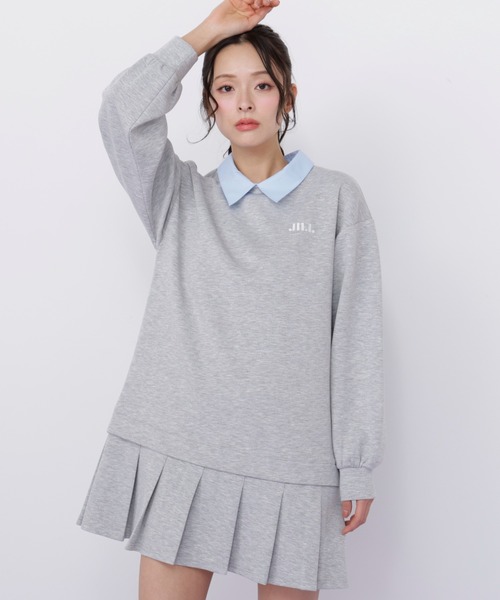 JILL by JILL STUART（ジルバイジルスチュアート）の「スウェットプリーツミニワンピース（ワンピース・レディース・ネイビー/ブラック/グレー・FREE）」の14枚目の写真