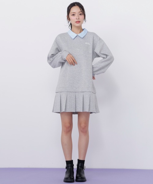 JILL by JILL STUART（ジルバイジルスチュアート）の「スウェットプリーツミニワンピース（ワンピース・レディース・ネイビー/ブラック/グレー・FREE）」の20枚目の写真