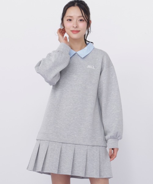 JILL by JILL STUART（ジルバイジルスチュアート）の「スウェットプリーツミニワンピース（ワンピース・レディース・ネイビー/ブラック/グレー・FREE）」の15枚目の写真