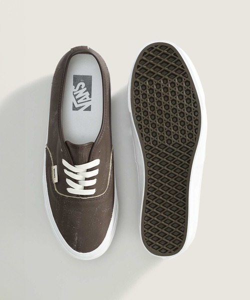 VANS(バンズ)の「VANS PREMIUM オーセンティック エイジドレザー / LX Authentic 44 Aged Leather T VN000D9N2PR1(スニーカー・メンズ・ダークブラウン・10/7.5/12/11/10.5/9.5/9/8.5/8/11.5)」の3枚目の写真