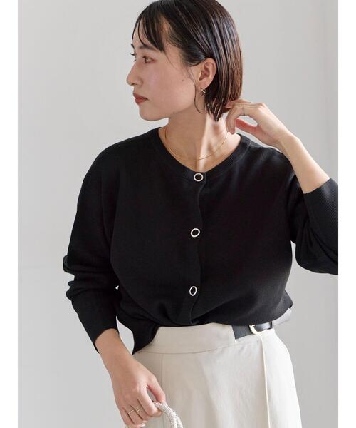 Te chichi（テチチ）の「前後2WAYスウェットライクニット（ニット/セーター・レディース・ブラック/グレー/ブルー/オフホワイト・F）」の3枚目の写真