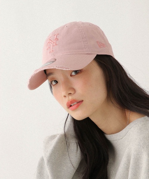 Heather（ヘザー）の「【NEW ERA/ニューエラ】ダメージCAP　632670（キャップ・レディース・ベージュ/ピンク/グレー・ONE SIZE）」の3枚目の写真