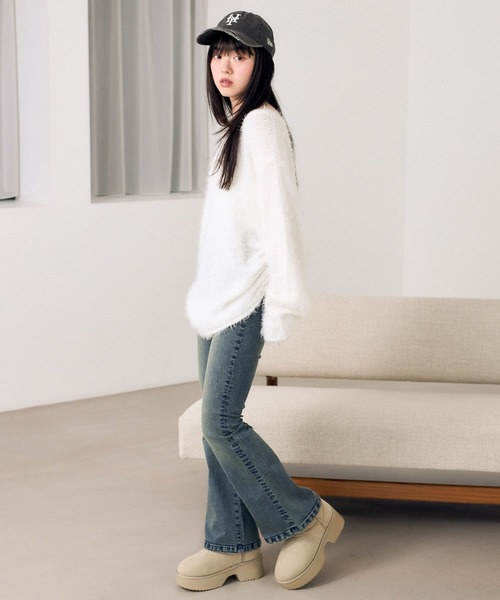 Heather（ヘザー）の「【NEW ERA/ニューエラ】ダメージCAP　632670（キャップ・レディース・ベージュ/ピンク/グレー・ONE SIZE）」の6枚目の写真