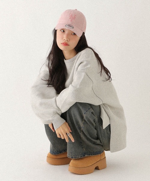 Heather（ヘザー）の「【NEW ERA/ニューエラ】ダメージCAP　632670（キャップ・レディース・ベージュ/ピンク/グレー・ONE SIZE）」の14枚目の写真