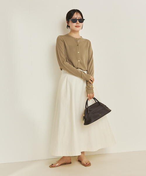 plage（プラージュ）の「《追加》vis/silk mix カーディガン（カーディガン/ボレロ・レディース・ライトグレー/ベージュ系その他・FREE）」の5枚目の写真