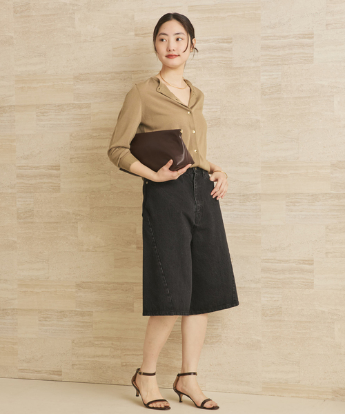 plage（プラージュ）の「《追加》vis/silk mix カーディガン（カーディガン/ボレロ・レディース・ライトグレー/ベージュ系その他・FREE）」の14枚目の写真