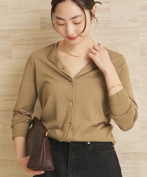 plage（プラージュ）の「《追加》vis/silk mix カーディガン（カーディガン/ボレロ・レディース・ライトグレー/ベージュ系その他・FREE）」の17枚目の写真