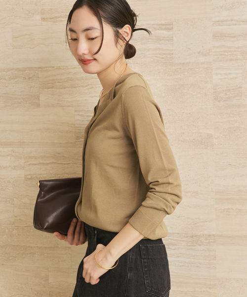 plage（プラージュ）の「《追加》vis/silk mix カーディガン（カーディガン/ボレロ・レディース・ライトグレー/ベージュ系その他・FREE）」の18枚目の写真