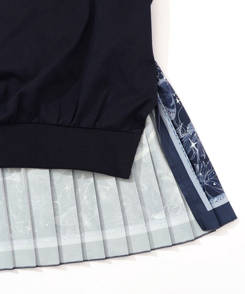 ScoLar（スカラー）の「561208：星座×ステンドグラス柄プリーツ切替プルオーバー（ワンピース・レディース・ブラック/ベージュ/ネイビー・M）」の19枚目の写真