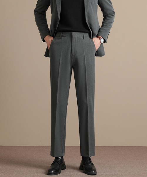 Cloudstyle(クラウドスタイル)の「【Cloudstyle】スリム テーパード スラックス メンズスーツパンツ(スラックス・メンズ・グレー/ブラック/ダークグレー/ネイビー・SMALL/MEDIUM/LARGE/X-LARGE)」の6枚目の写真