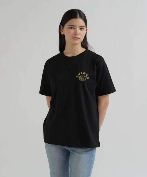 AVIREX(アヴィレックス)の「《WEB&DEPOT限定》TOMCAT T-SHIRT(Tシャツ/カットソー・レディース・ブラック/ピンク/ホワイト/ネイビー・F)」の9枚目の写真