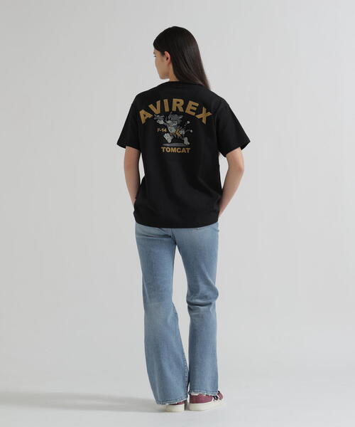 AVIREX(アヴィレックス)の「《WEB&DEPOT限定》TOMCAT T-SHIRT(Tシャツ/カットソー・レディース・ブラック/ピンク/ホワイト/ネイビー・F)」の10枚目の写真