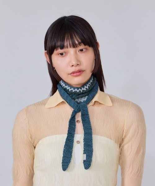 OVERRIDE(オーバーライド)の「OVERRIDE REP CROCHET HAIR BAND / オーバーライド(ヘアバンド・レディース・ブルー/ホワイト/ブラウン・FREE)」の11枚目の写真
