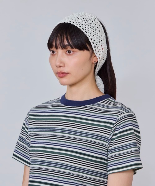 OVERRIDE(オーバーライド)の「OVERRIDE REP CROCHET HAIR BAND / オーバーライド(ヘアバンド・レディース・ブルー/ホワイト/ブラウン・FREE)」の6枚目の写真