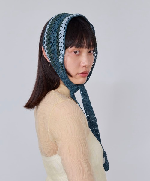OVERRIDE(オーバーライド)の「OVERRIDE REP CROCHET HAIR BAND / オーバーライド(ヘアバンド・レディース・ブルー/ホワイト/ブラウン・FREE)」の12枚目の写真