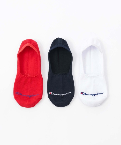 Champion（チャンピオン）の「【3足セット】Champion レディース メンズ スクリプトロゴ 消臭糸使用 アーチサポート かかと滑り止め付き カバーソックス 92897505（ソックス/靴下・メンズ・ブラック/その他3/その他2・L/M/S）」の3枚目の写真