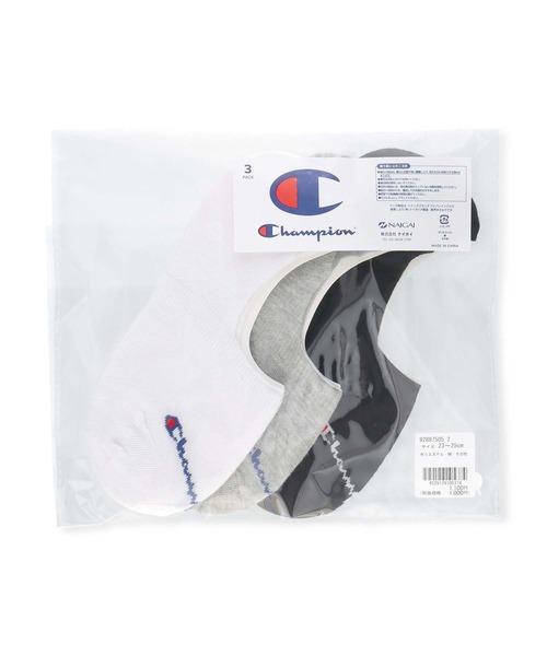 Champion（チャンピオン）の「【3足セット】Champion レディース メンズ スクリプトロゴ 消臭糸使用 アーチサポート かかと滑り止め付き カバーソックス 92897505（ソックス/靴下・メンズ・ブラック/その他3/その他2・L/M/S）」の6枚目の写真