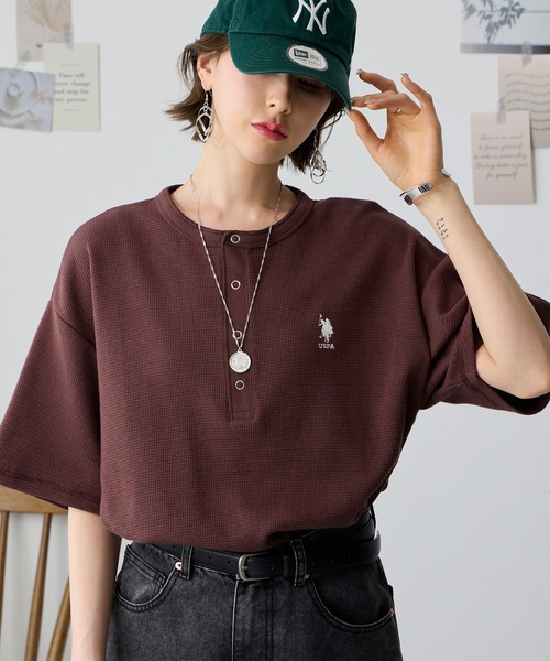 U.S. POLO ASSN./ユーエスポロアッスン 別注 ロゴ刺繍 ワッフル U.S. POLO ASSN./ユーエスポロアッスン 別注 ロゴ刺繍 ワッフル