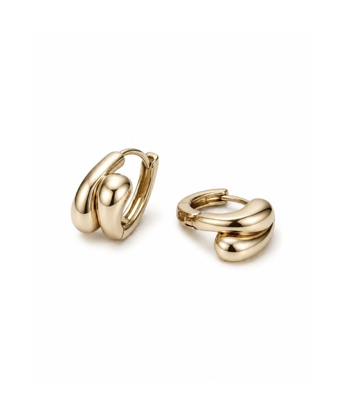 Lyvi(ライビィ)の「Silent Deform Hoop Pierce / 金属アレルギー対応(ピアス(両耳用)・レディース・シルバー/ゴールド・FREE)」の6枚目の写真