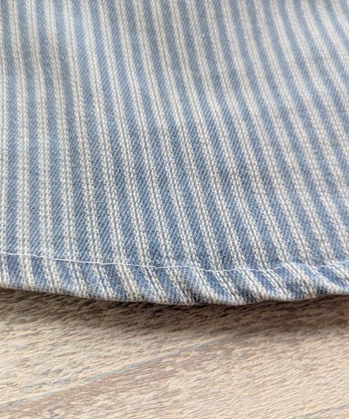 Dalfwin(ダールフィン)の「韓国ファッション HOSPITALロゴストライプデニムシャツ(シャツ/ブラウス・レディース・ダークブルー/ライトブルー・FREE)」の18枚目の写真