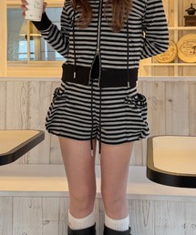 RAY CASSIN | 【セットアップで着られる】ポケットフリルボーダーマイクロショーツ(その他パンツ)