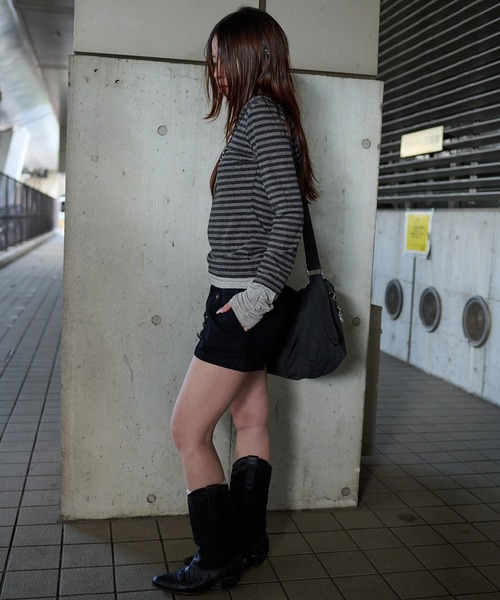 sedacle girl（セダクルガール）の「ボーダーレイヤードロンT（Tシャツ/カットソー・レディース・チャコールグレー/グレー/ボルドー・MEDIUM/SMALL）」の14枚目の写真