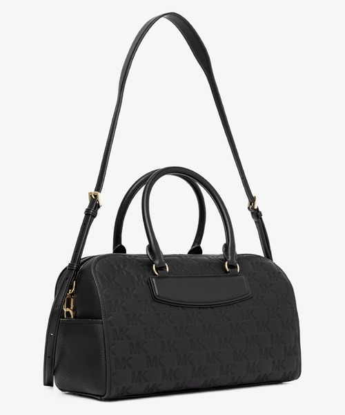 MICHAEL KORS(マイケルコース)の「JET SET TRAVEL ロゴエンボス レザー ダッフル クロスボディミディアム(ショルダーバッグ・レディース・ブラック・FREE)」の3枚目の写真