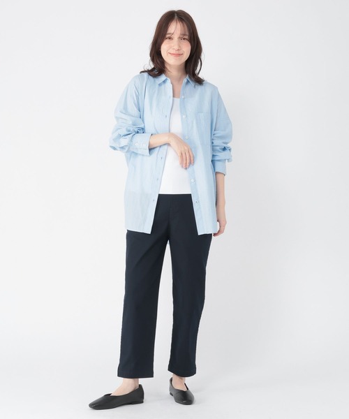 studio CLIP（スタディオクリップ）の「14ゲージスクエアニットタンクトップ[プラスサイズあり]（タンクトップ・レディース・アイボリー/ブラック/ホワイト・ﾌﾘｰ(L)/FREE）」の6枚目の写真