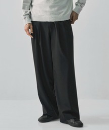 markaware（マーカウェア）の「【MARKAWARE】TRIPLE PLEATED WIDE TROUSERS(オーガニックウール2/80トロピカル / トリプルプリーテッドワイドトラウザーズ)（スラックス）」