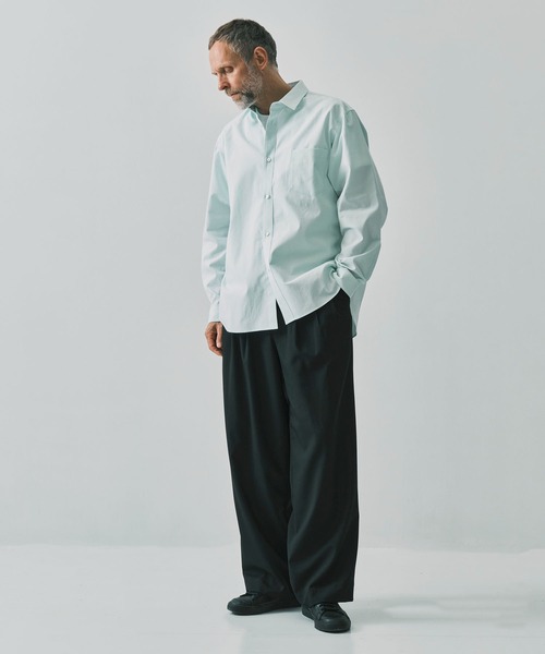 markaware(マーカウェア)の「【MARKAWARE】TRIPLE PLEATED WIDE TROUSERS(オーガニックウール2/80トロピカル / トリプルプリーテッドワイドトラウザーズ)(スラックス・メンズ・ブラック/ベージュ・1/2/3)」の6枚目の写真