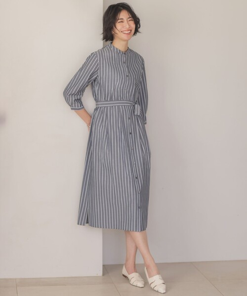 J.PRESS Ladies(J.プレス レディス)の「TC ハイカウントストライプ シャツ ワンピース(ワンピース・レディース・ブルー系1/グレー系1/ブラウン系1・XS)」の21枚目の写真