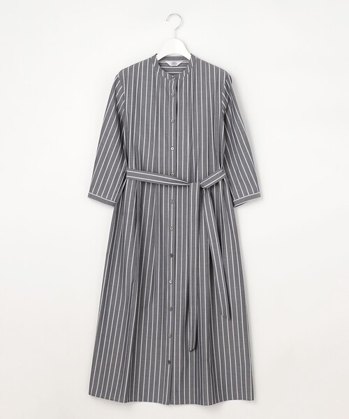 J.PRESS Ladies(J.プレス レディス)の「TC ハイカウントストライプ シャツ ワンピース(ワンピース・レディース・ブルー系1/グレー系1/ブラウン系1・XS)」の9枚目の写真
