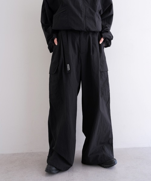 セール】接触冷感/UVカット(UPF50＋)/撥水加工ナイロンカーゴパンツ