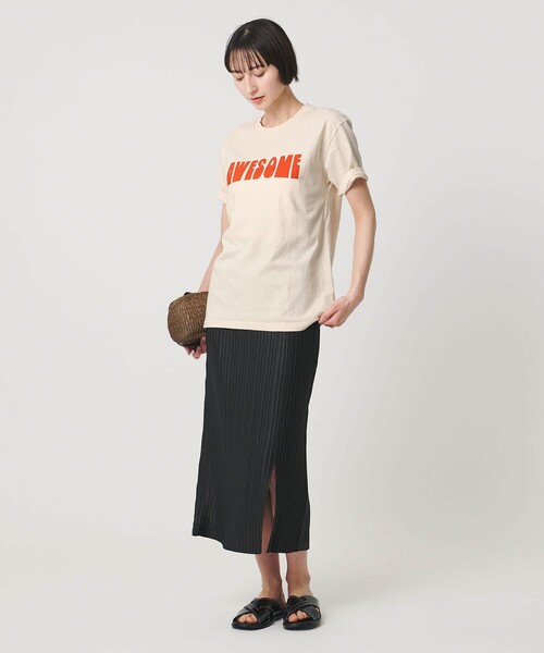 MIXTA（ミクスタ）の「【別注】＜MIXTA＞AWESOME Tシャツ（Tシャツ/カットソー・レディース・ナチュラル・S）」の3枚目の写真
