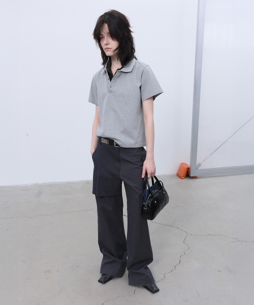 LCDC TM(エルシーディーシーティーエム)の「OVERLAY STRAIGHT PANTS (DARK GREY)(その他パンツ・レディース・その他・SMALL/MEDIUM)」の4枚目の写真