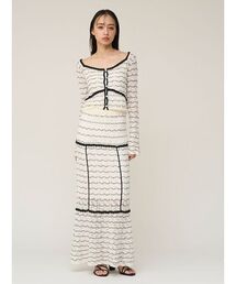 SNIDEL | クロシェニットスカート(スカート)